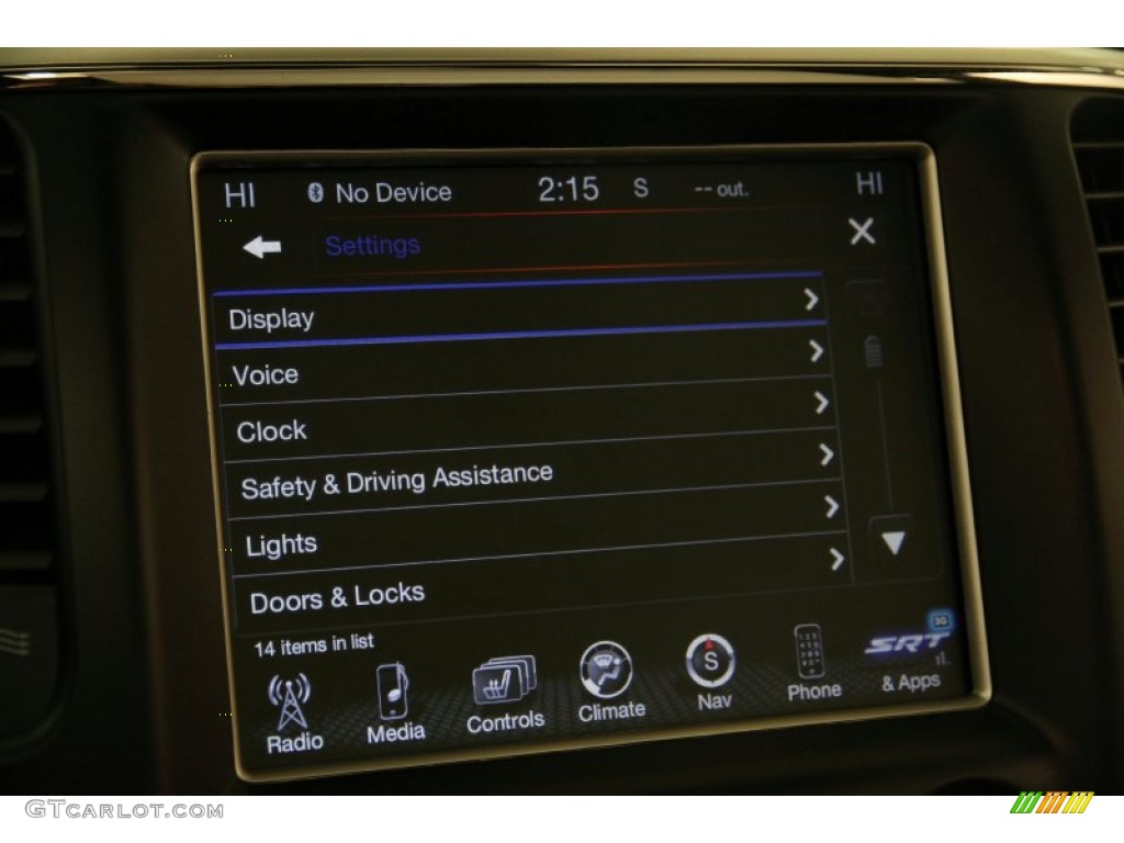 2015 Jeep Grand Cherokee SRT 4x4 Controls Photo #100943441