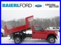 Vermillion Red - F350 Super Duty XL Regular Cab 4x4 Dump Truck Photo No. 1