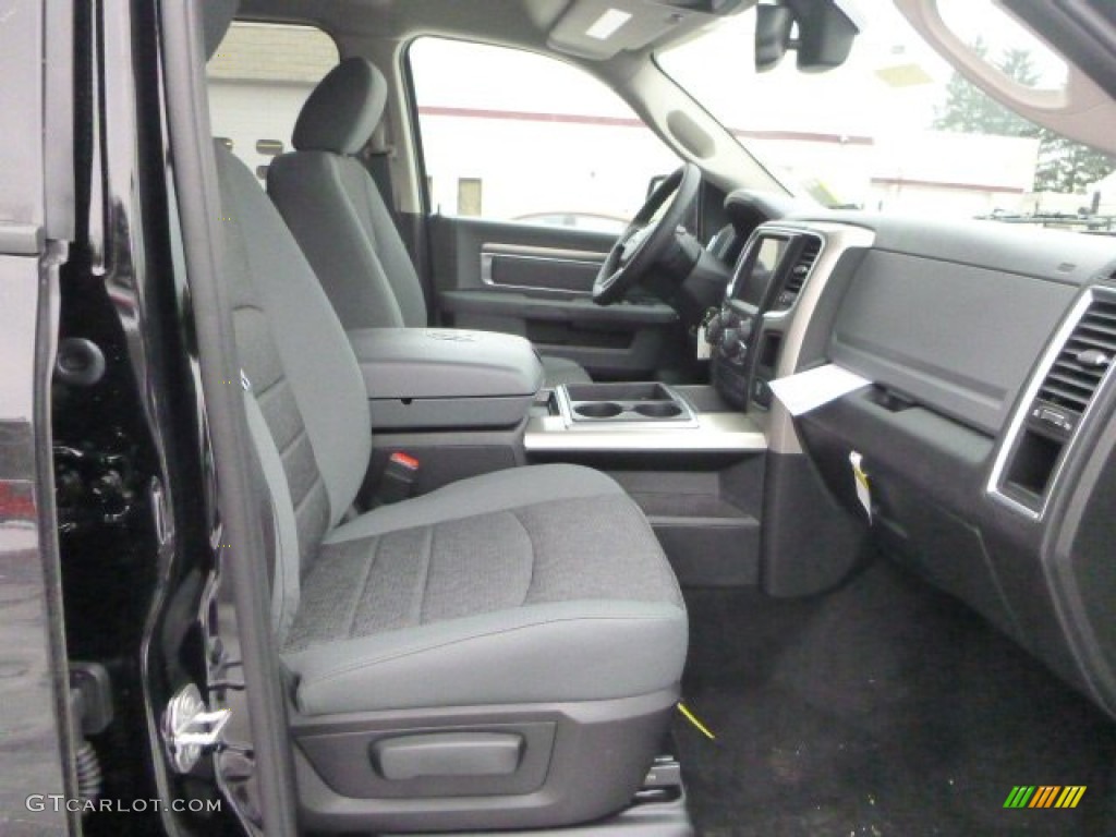 2015 1500 Big Horn Crew Cab 4x4 - Black / Black/Diesel Gray photo #12