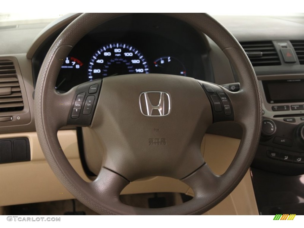 2007 Honda Accord SE Sedan Ivory Steering Wheel Photo #100950494
