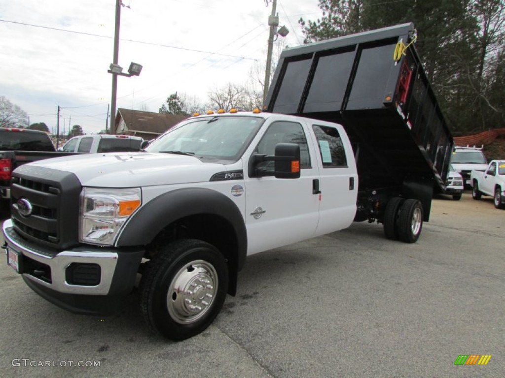 Oxford White 2015 Ford F450 Super Duty XL Crew Cab Dump Truck 4x4 Exterior Photo #100951466