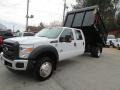 Oxford White 2015 Ford F450 Super Duty XL Crew Cab Dump Truck 4x4 Exterior