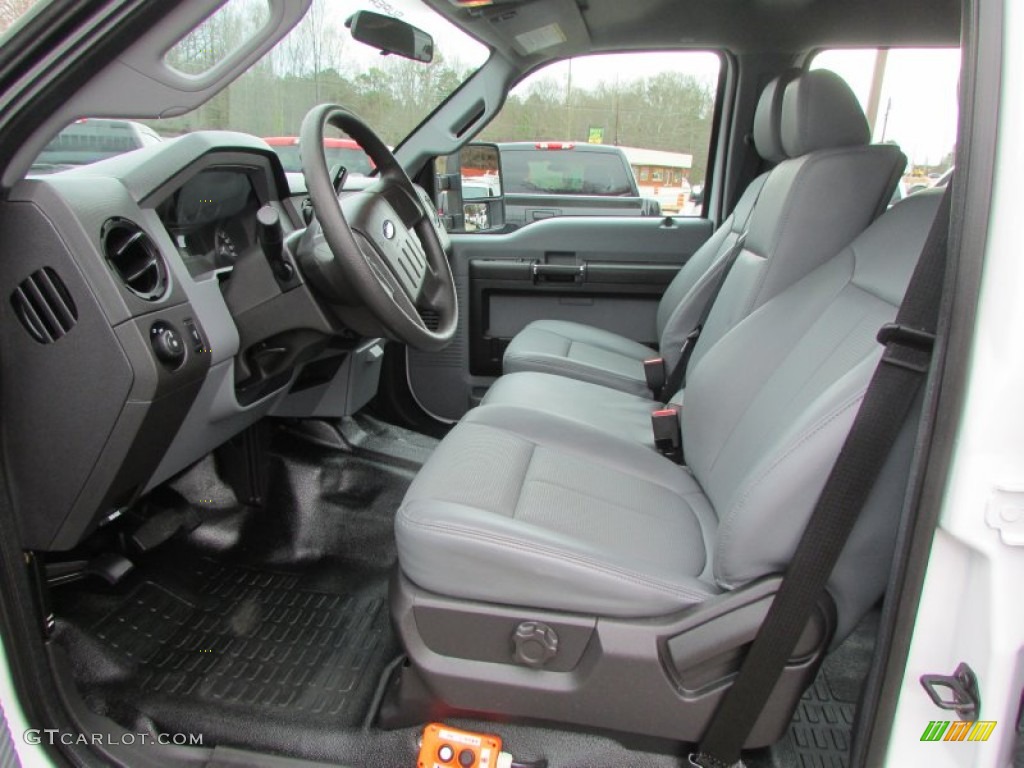 Steel Interior 2015 Ford F450 Super Duty XL Crew Cab Dump Truck 4x4 Photo #100951919