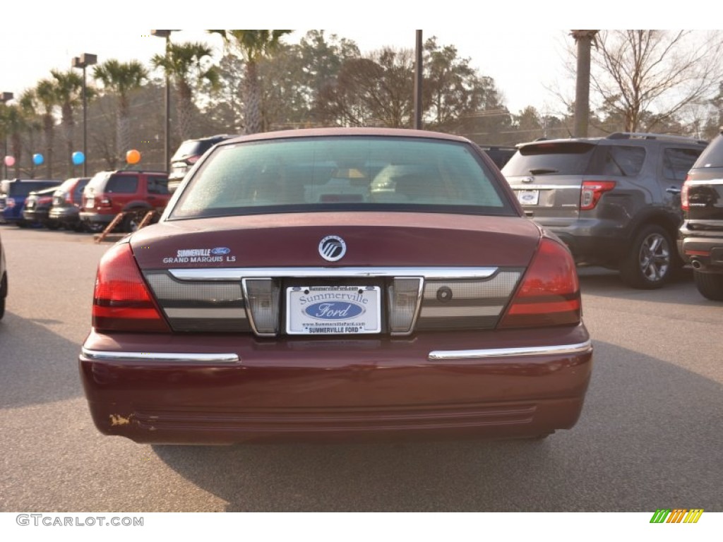 2008 Grand Marquis LS - Dark Toreador Red Metallic / Light Camel photo #4