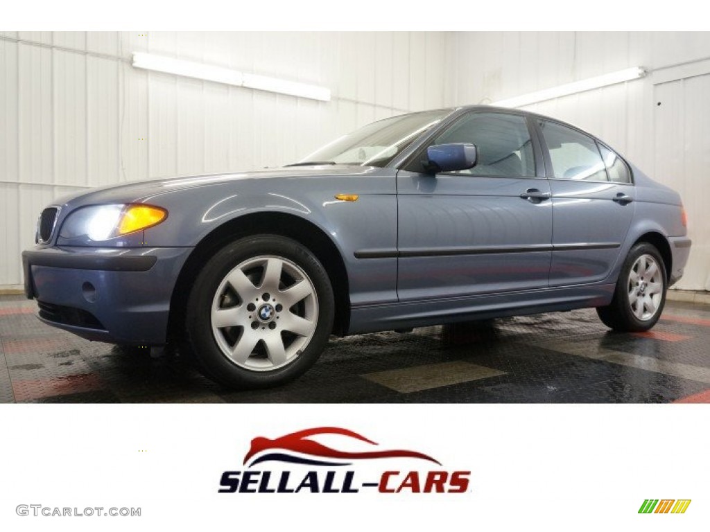 2002 3 Series 325xi Sedan - Steel Blue Metallic / Black photo #1