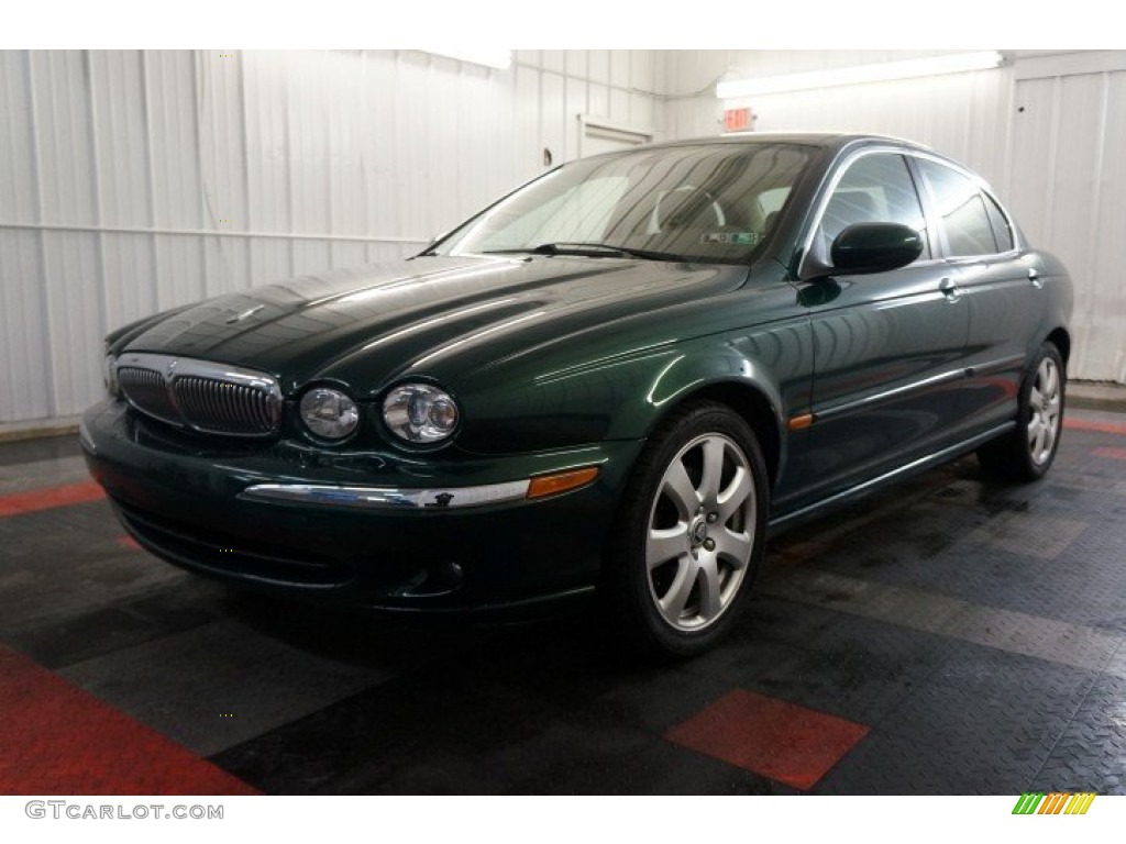 2005 X-Type 3.0 - Jaguar Racing Green Metallic / Champagne photo #3