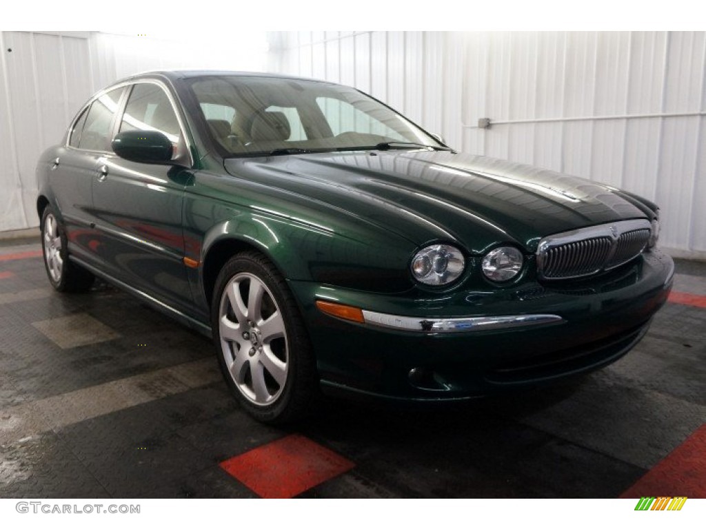 2005 X-Type 3.0 - Jaguar Racing Green Metallic / Champagne photo #5