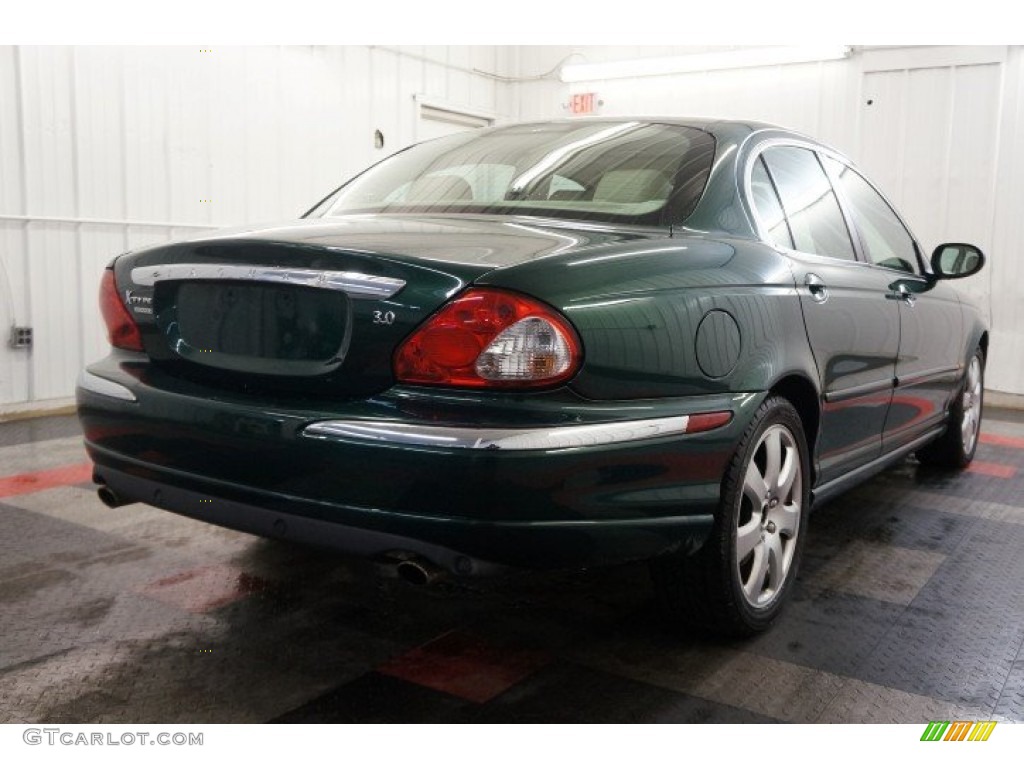 2005 X-Type 3.0 - Jaguar Racing Green Metallic / Champagne photo #8