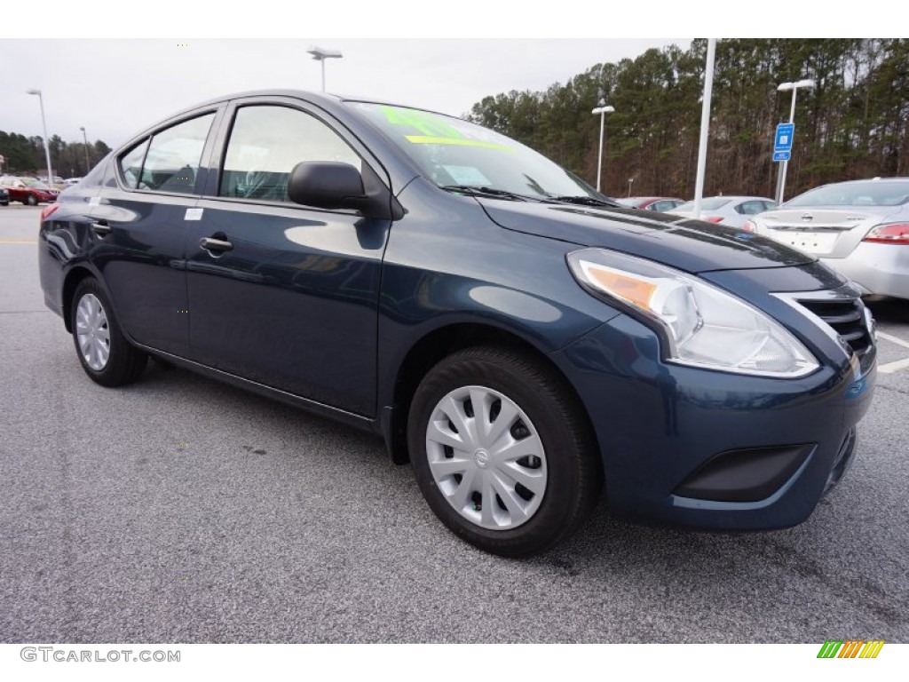 2015 Versa 1.6 S Plus Sedan - Graphite Blue / Charcoal photo #7