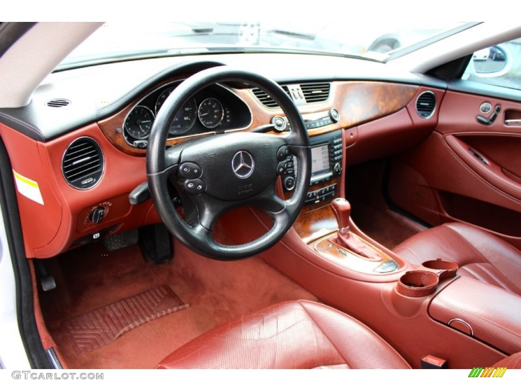 Sunset Red Interior 2006 Mercedes-Benz CLS 500 Photo #100956518