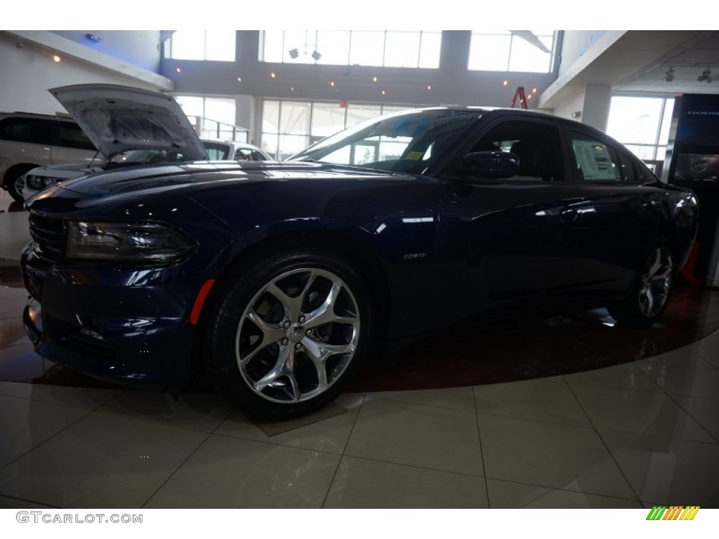 2015 Charger R/T - Jazz Blue Pearl / Black/Pearl photo #1