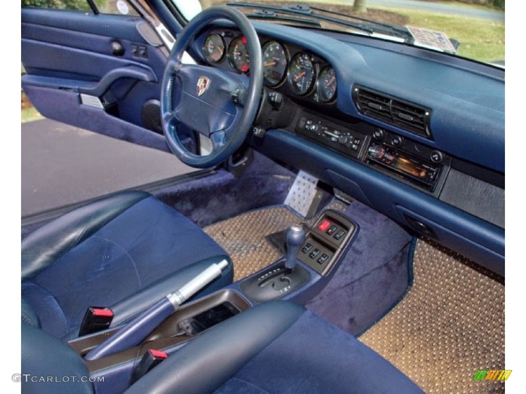 Midnight Blue Interior 1995 Porsche 911 Carrera Coupe Photo #100957534
