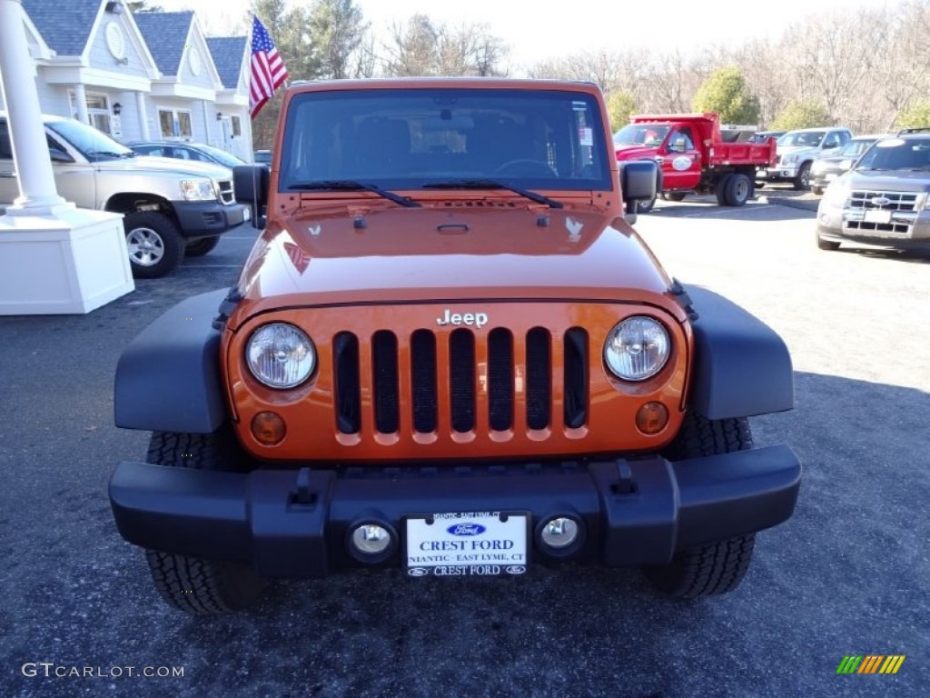 2011 Wrangler Sport 4x4 - Mango Tango Pearl / Black photo #2