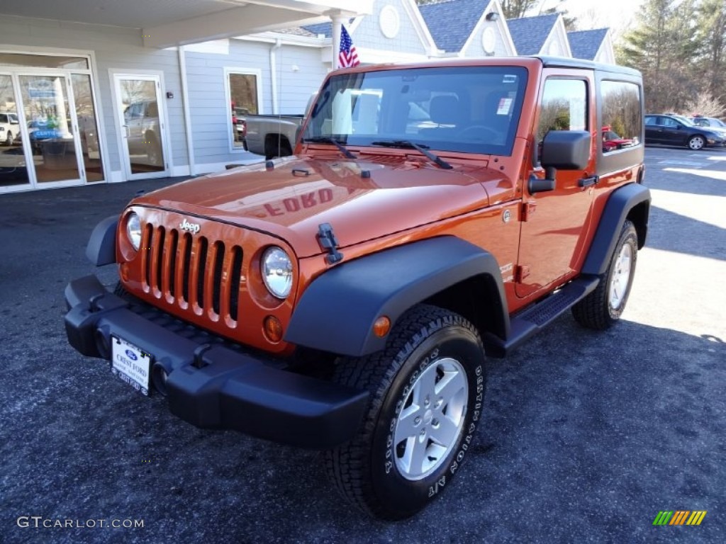 2011 Wrangler Sport 4x4 - Mango Tango Pearl / Black photo #3