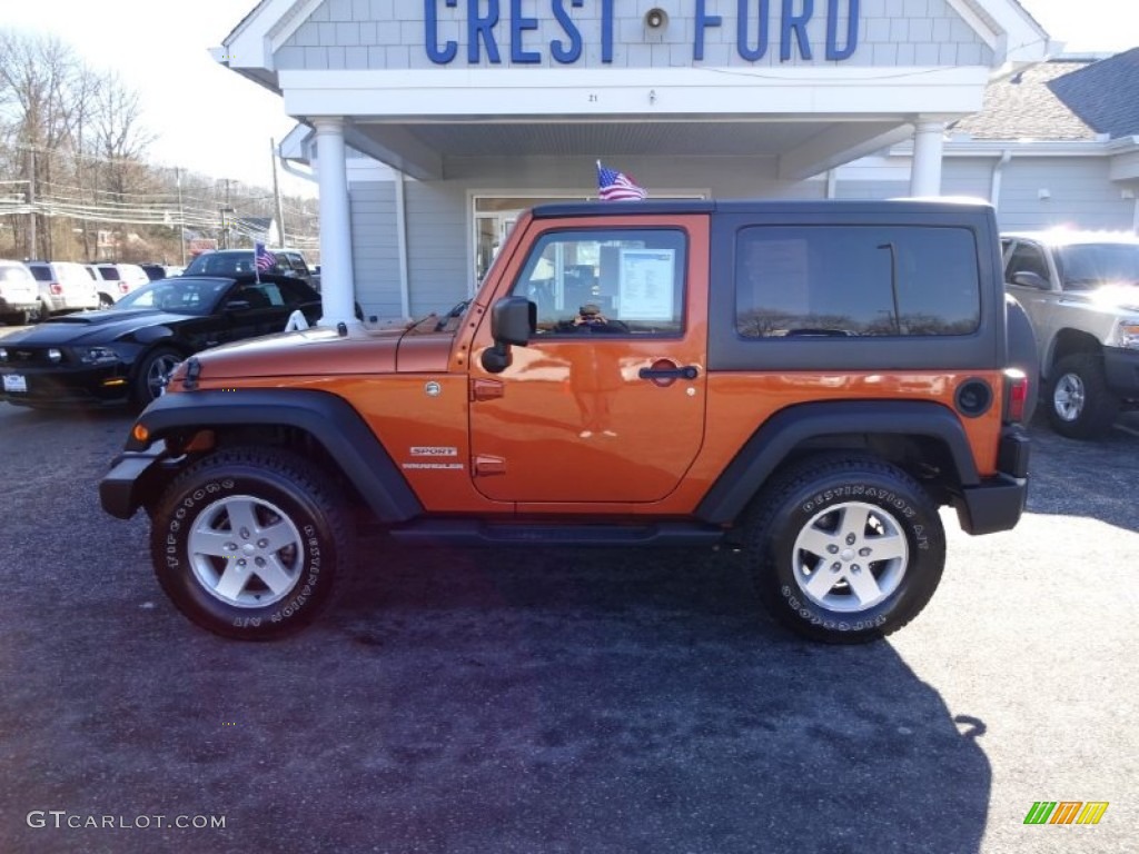 2011 Wrangler Sport 4x4 - Mango Tango Pearl / Black photo #4