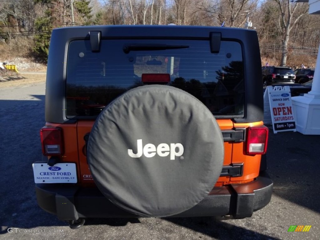 2011 Wrangler Sport 4x4 - Mango Tango Pearl / Black photo #6