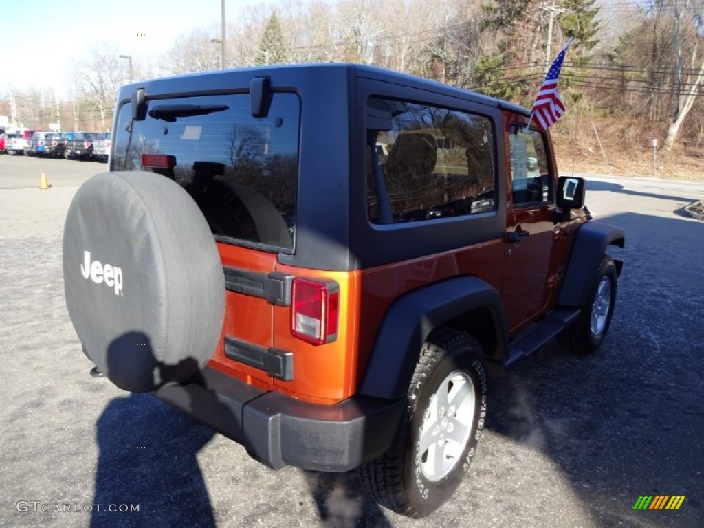 2011 Wrangler Sport 4x4 - Mango Tango Pearl / Black photo #7