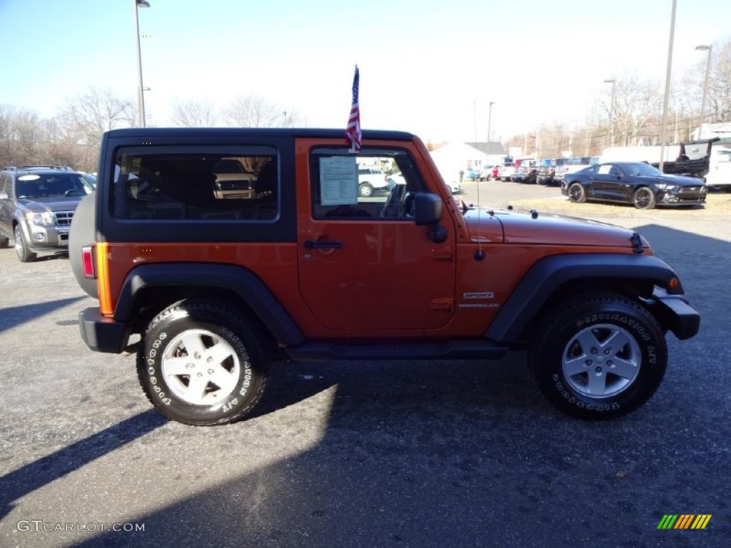 2011 Wrangler Sport 4x4 - Mango Tango Pearl / Black photo #8