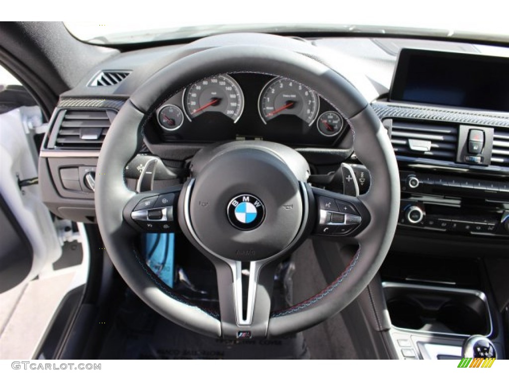 2015 BMW M4 Coupe Carbonstructure Anthracite/Black Steering Wheel Photo #100959514