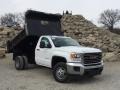 Summit White - Sierra 3500HD Work Truck Regular Cab 4x4 Dump Truck Photo No. 1