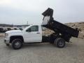Summit White - Sierra 3500HD Work Truck Regular Cab 4x4 Dump Truck Photo No. 3
