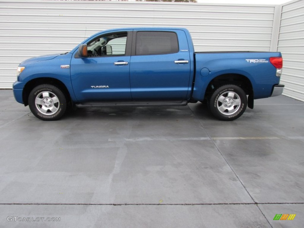 2007 Tundra Limited CrewMax 4x4 - Blue Streak Metallic / Graphite Gray photo #3