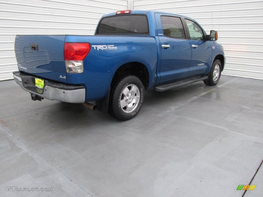 2007 Tundra Limited CrewMax 4x4 - Blue Streak Metallic / Graphite Gray photo #9