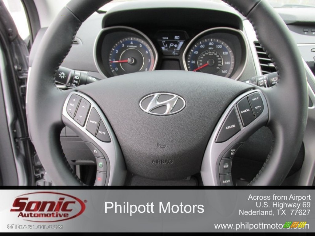 2015 Elantra Limited Sedan - Titanium Gray Metallic / Black photo #32