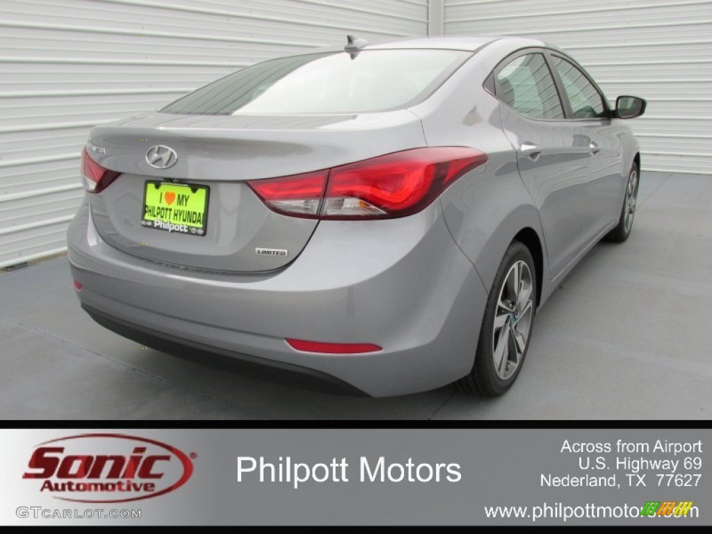 2015 Elantra Limited Sedan - Titanium Gray Metallic / Black photo #4