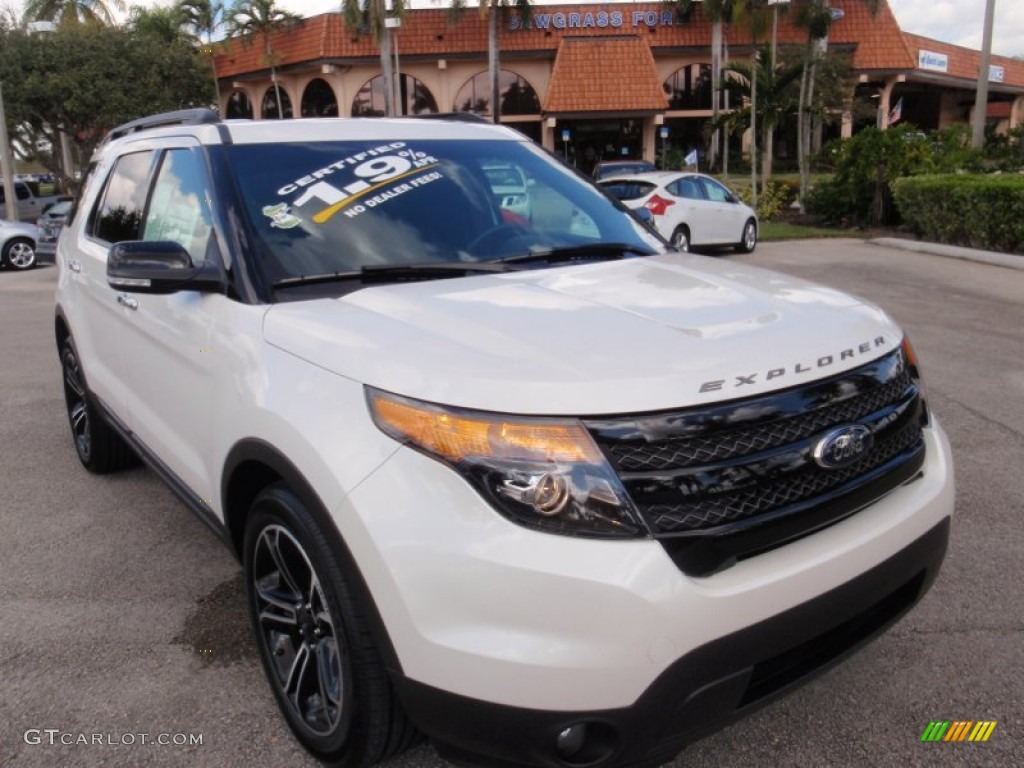 2014 Explorer Sport 4WD - White Platinum / Sport Charcoal Black/Sienna photo #2