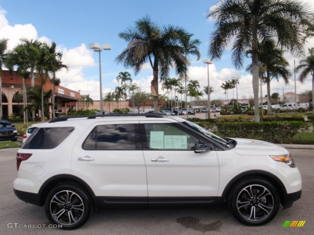 2014 Explorer Sport 4WD - White Platinum / Sport Charcoal Black/Sienna photo #5