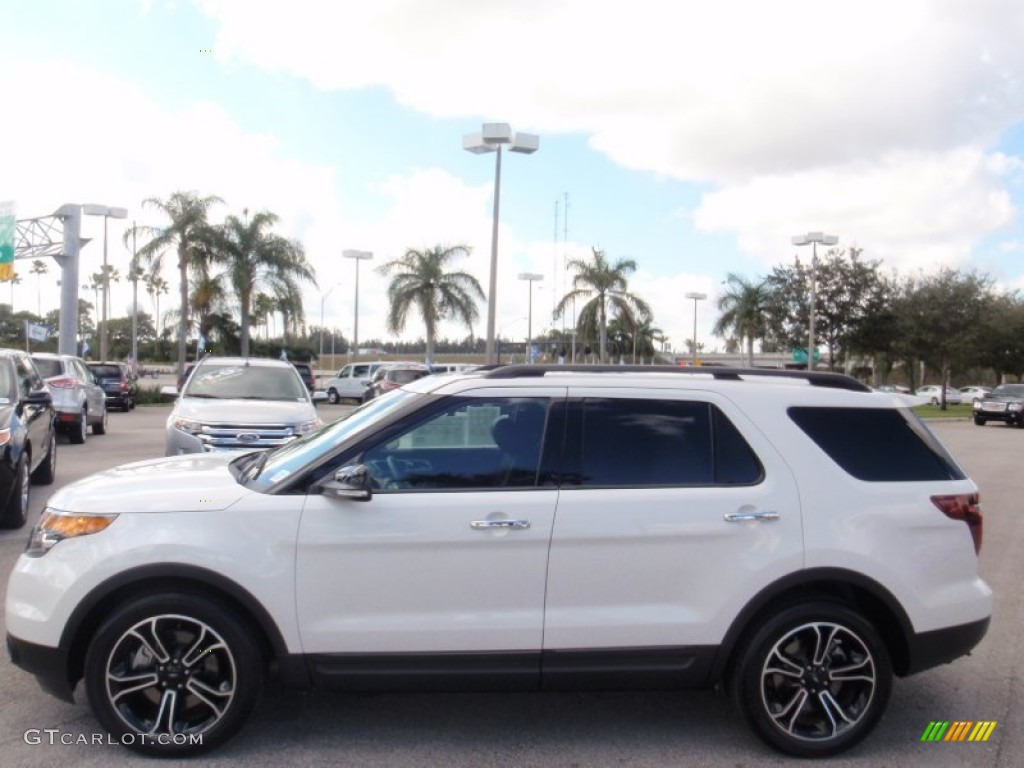 2014 Explorer Sport 4WD - White Platinum / Sport Charcoal Black/Sienna photo #12