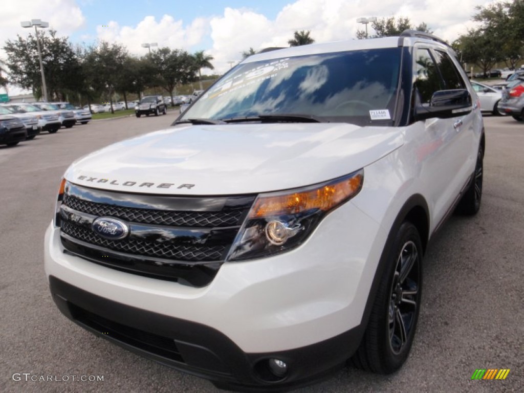 2014 Explorer Sport 4WD - White Platinum / Sport Charcoal Black/Sienna photo #14