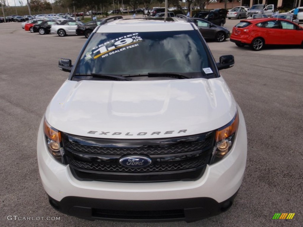 2014 Explorer Sport 4WD - White Platinum / Sport Charcoal Black/Sienna photo #16