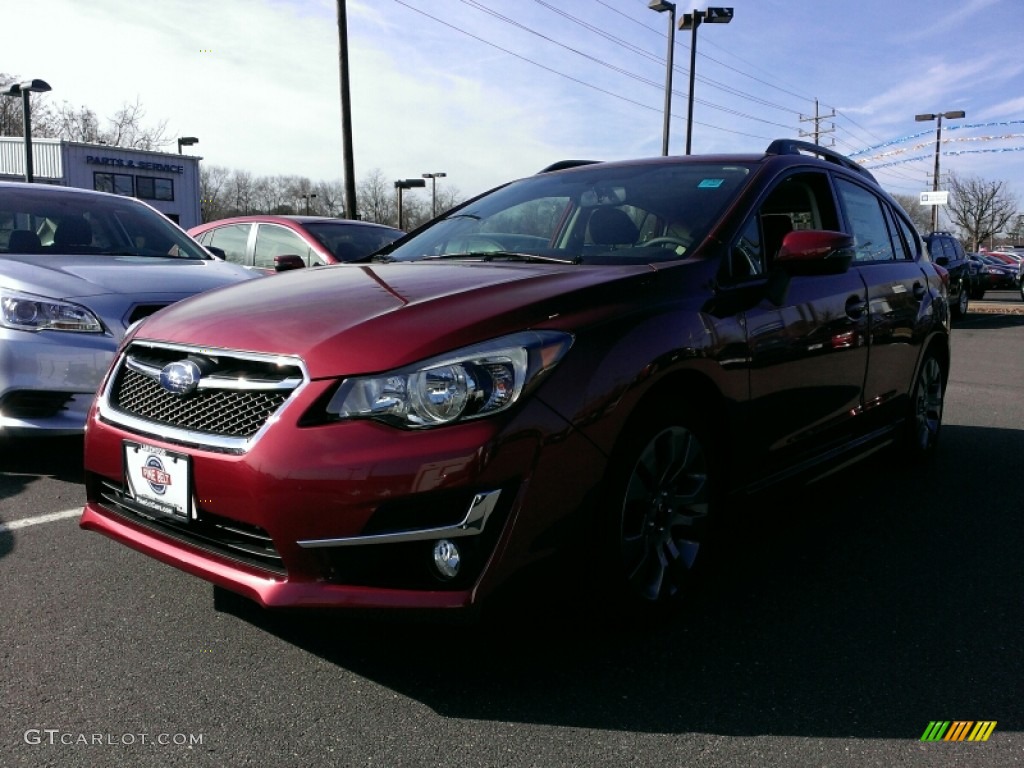 2015 Impreza 2.0i Sport Premium 5 Door - Venetian Red Pearl / Black photo #1