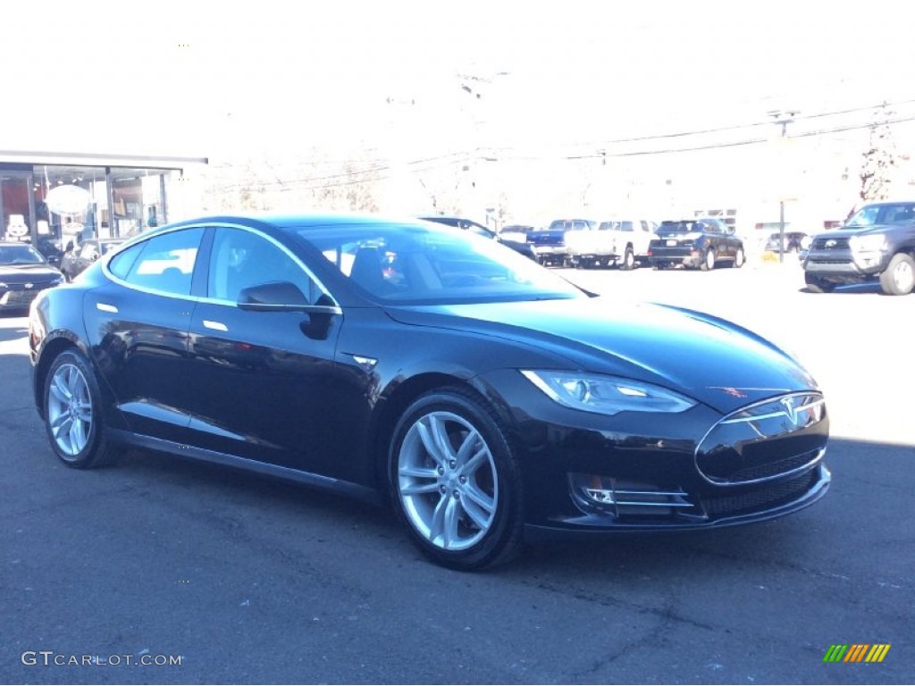 2013 Model S  - Black / Black photo #3