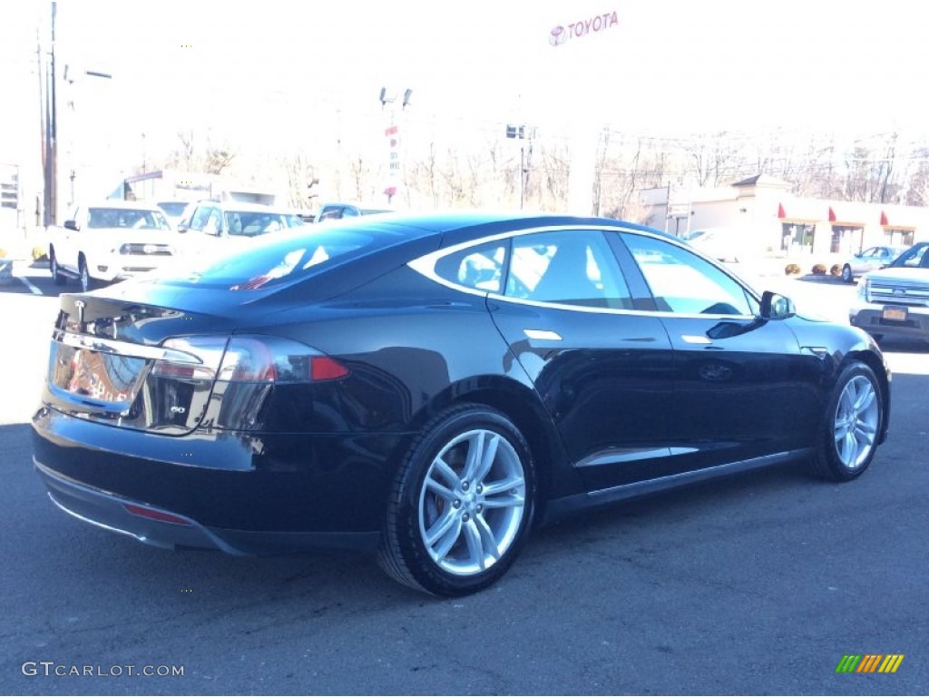 2013 Model S  - Black / Black photo #4