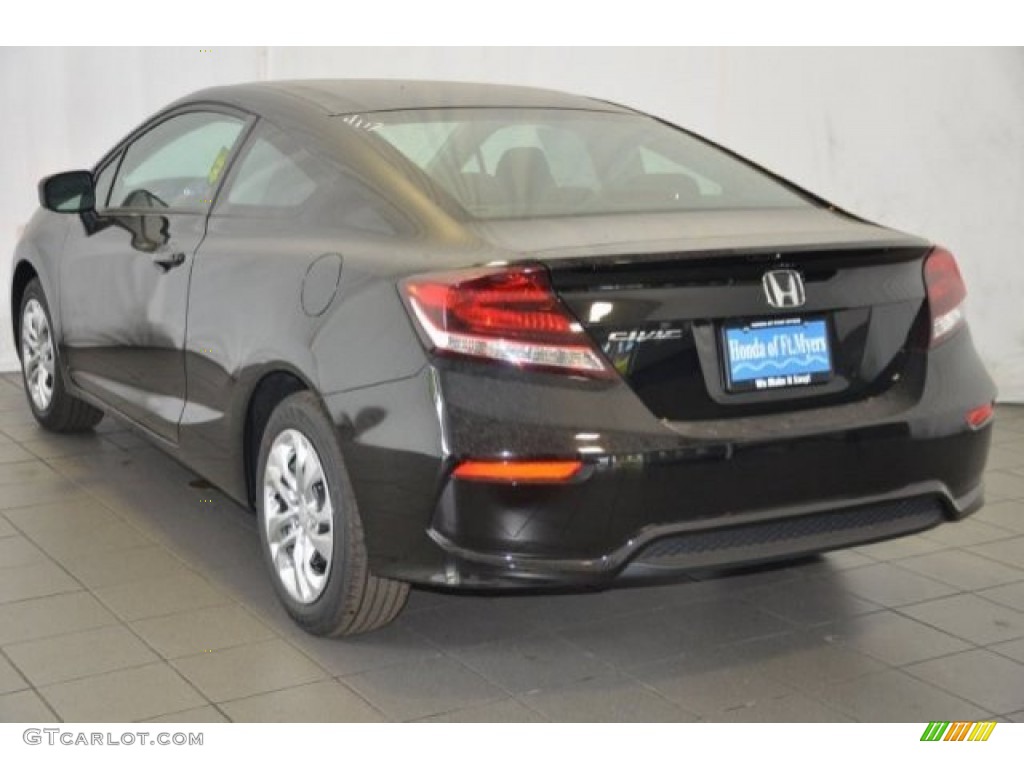 2015 Civic LX Coupe - Crystal Black Pearl / Gray photo #5