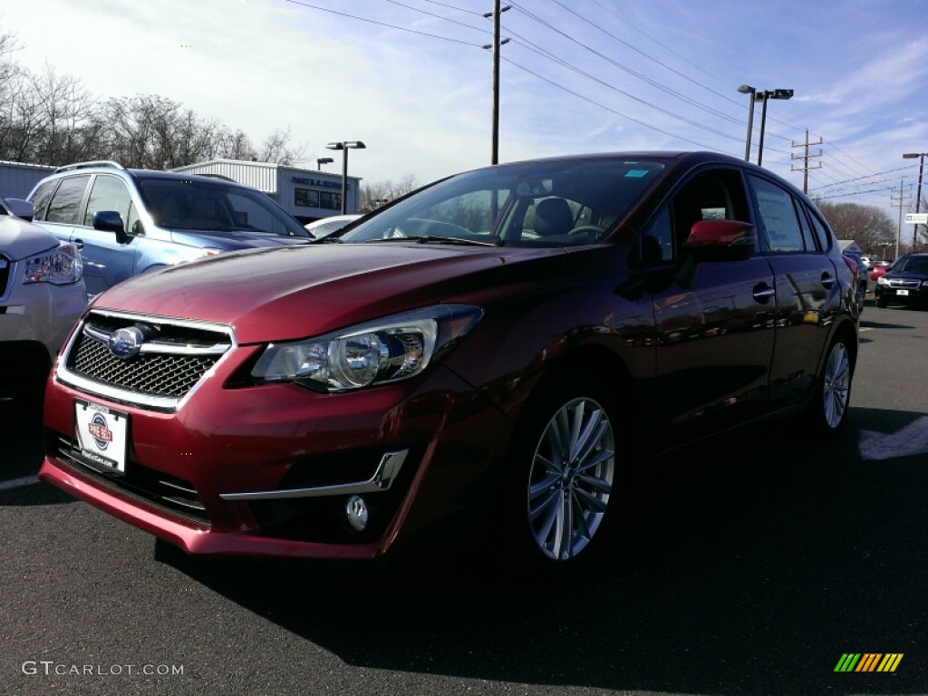 2015 Impreza 2.0i Limited 5 Door - Venetian Red Pearl / Black photo #1