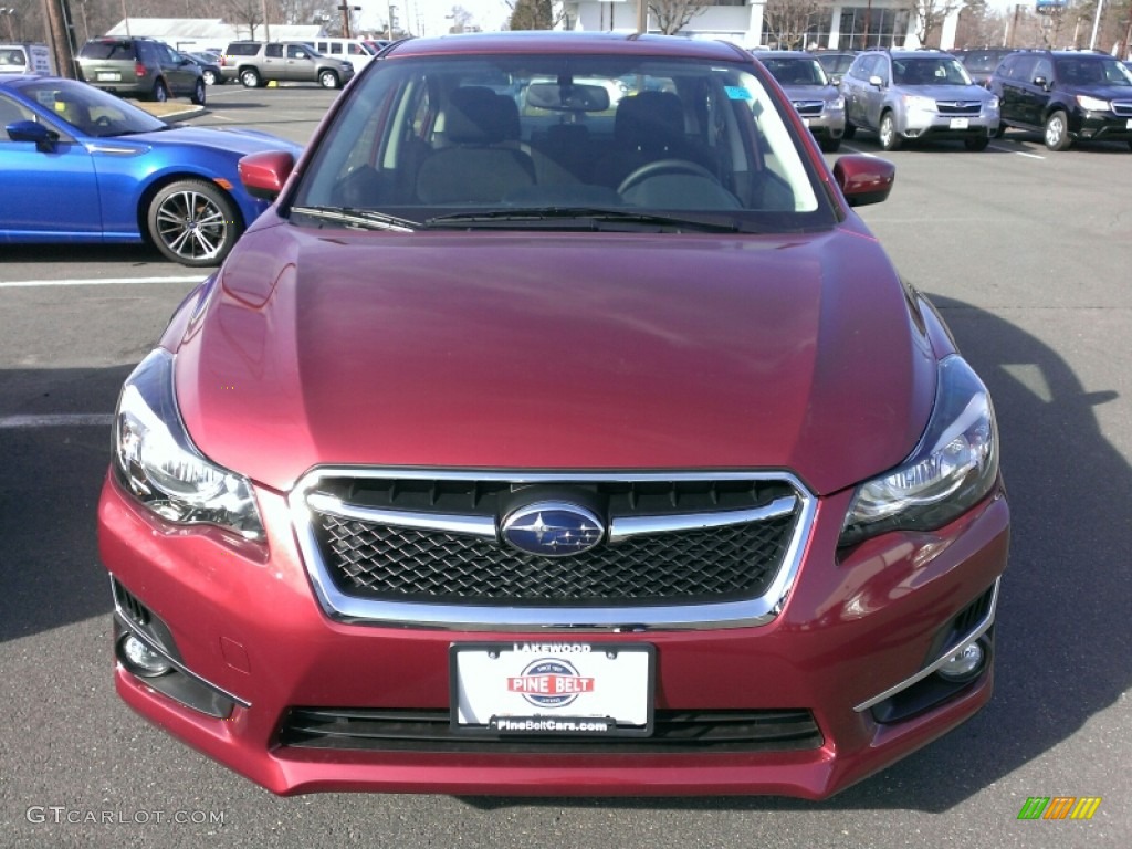 2015 Impreza 2.0i Premium 4 Door - Venetian Red Pearl / Ivory photo #2