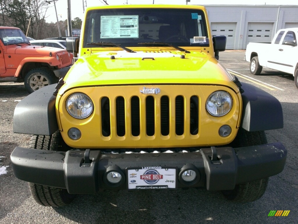 2015 Wrangler Unlimited Sport 4x4 - Baja Yellow / Black photo #2