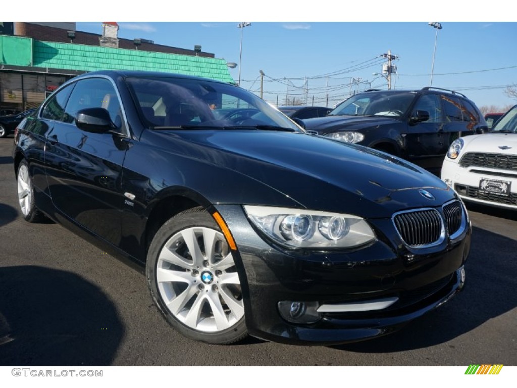 2011 3 Series 328i xDrive Coupe - Jet Black / Saddle Brown Dakota Leather photo #2