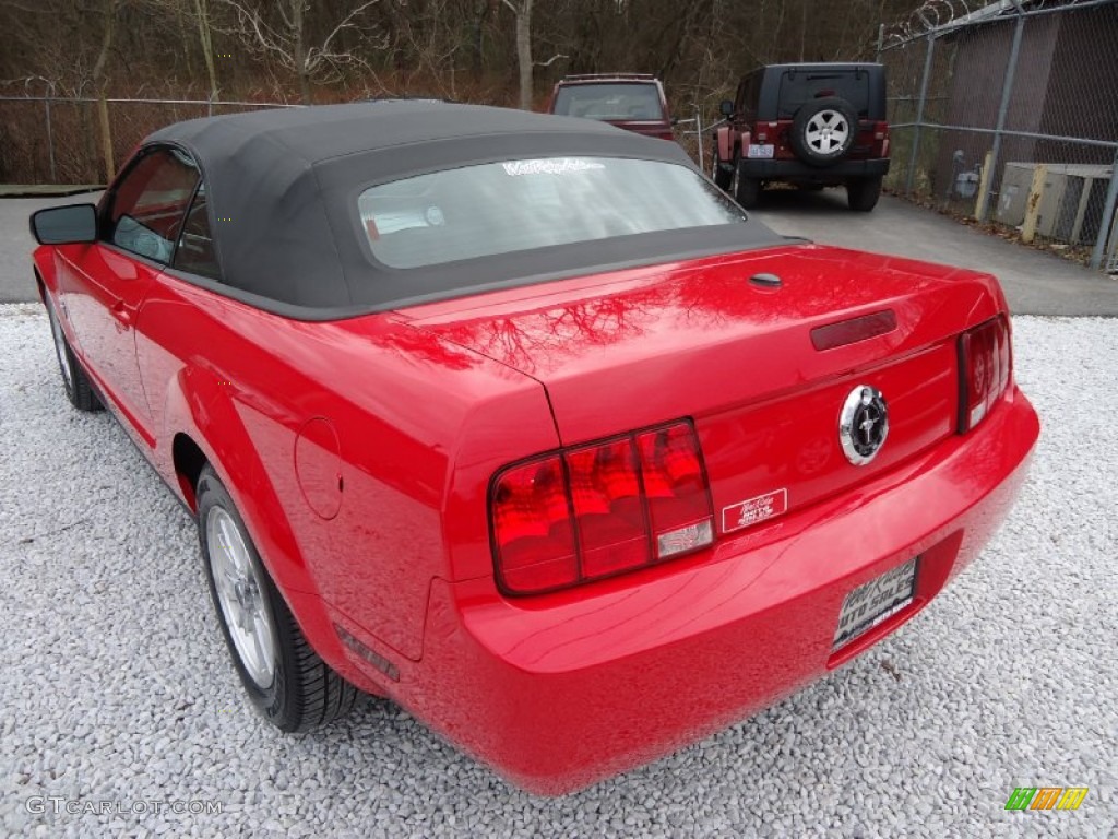 2009 Mustang V6 Premium Convertible - Torch Red / Dark Charcoal photo #8