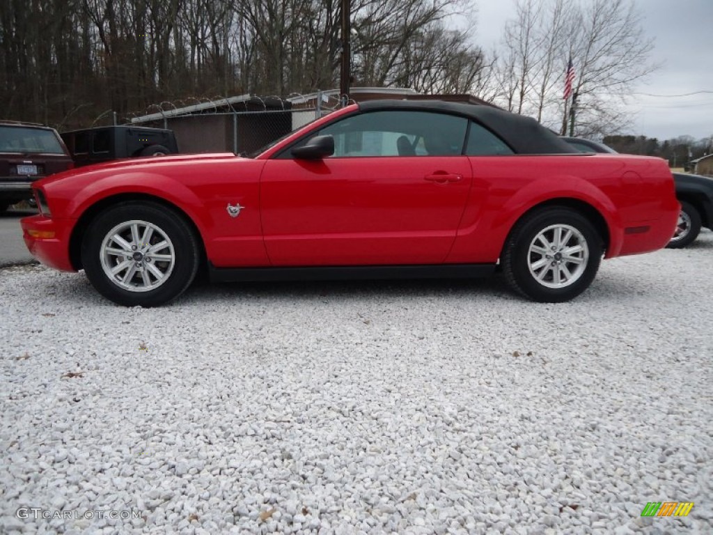 2009 Mustang V6 Premium Convertible - Torch Red / Dark Charcoal photo #10