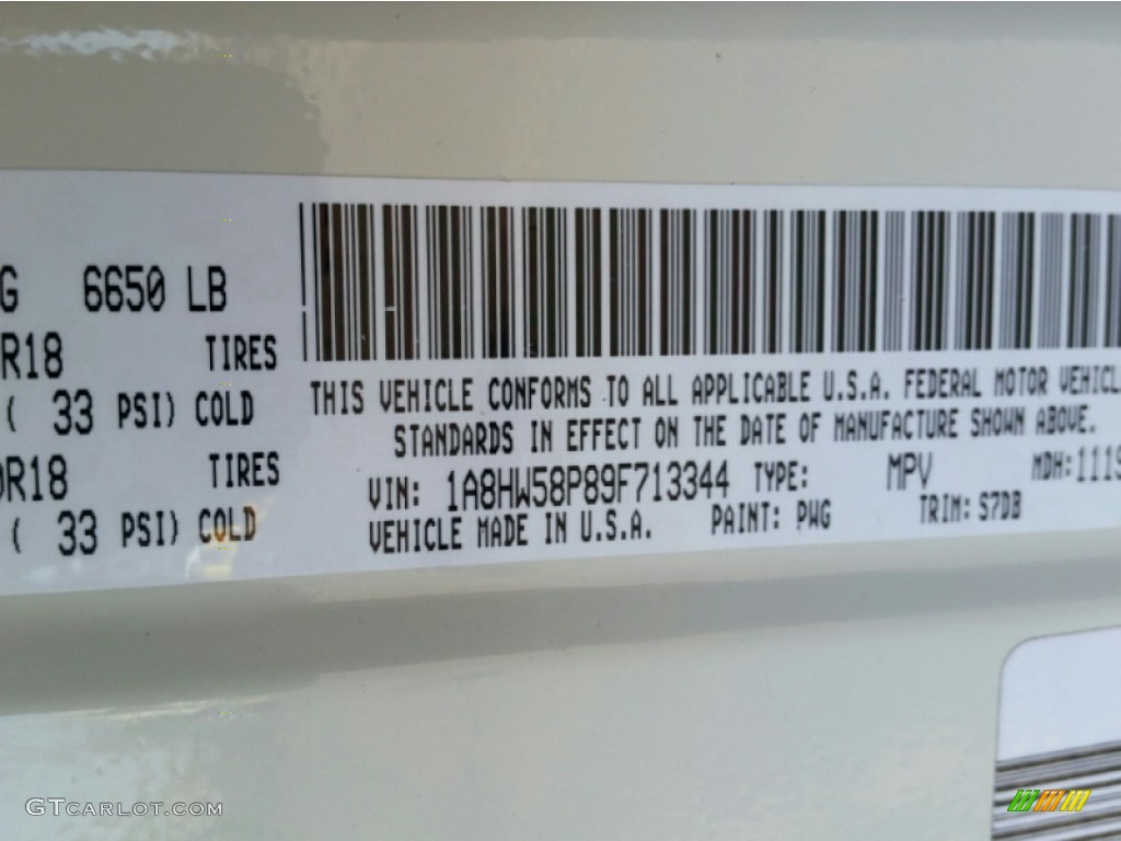 2009 Chrysler Aspen Limited 4x4 Color Code Photos