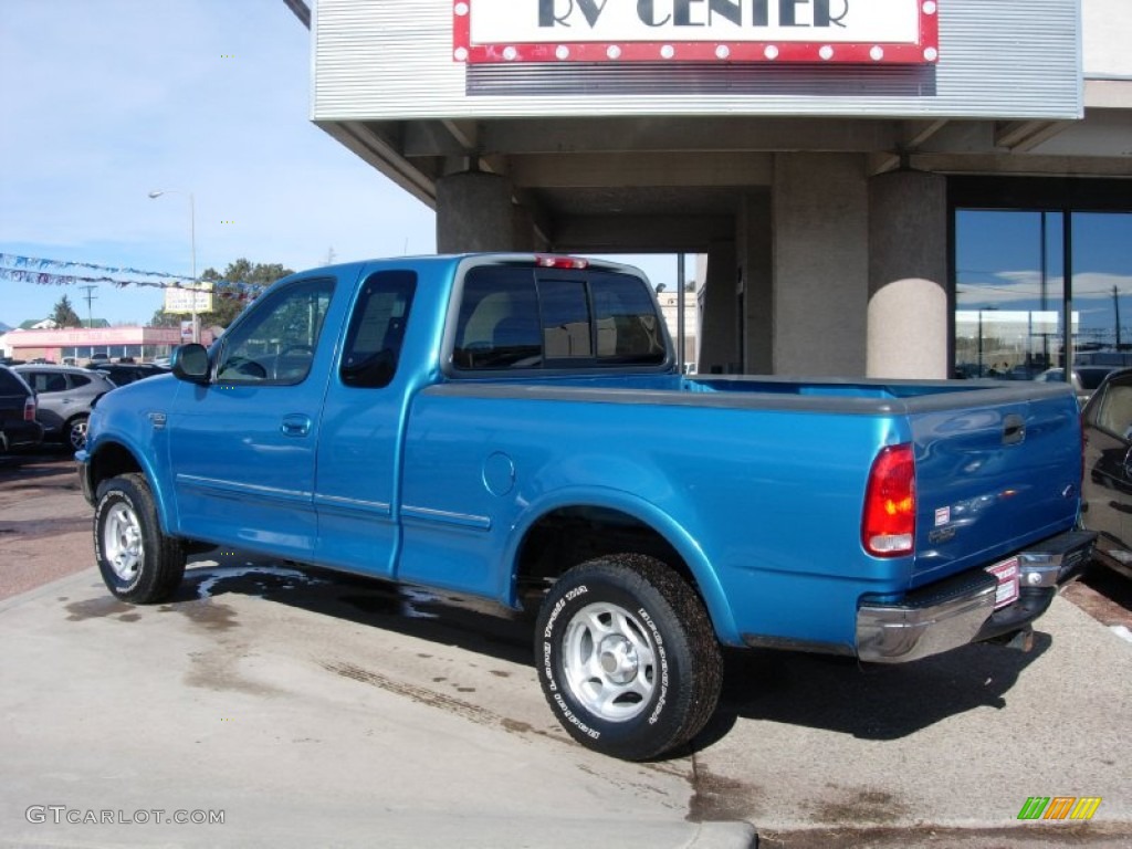 1998 F150 XLT SuperCab 4x4 - Teal Metallic / Medium Graphite photo #3