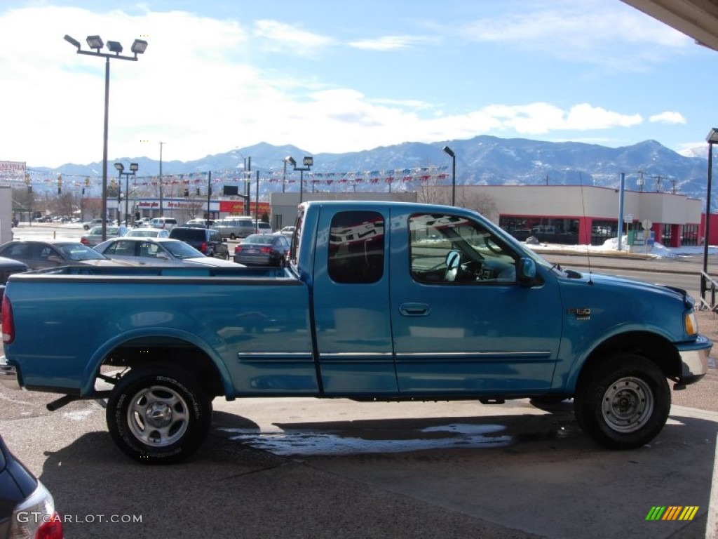 1998 F150 XLT SuperCab 4x4 - Teal Metallic / Medium Graphite photo #5