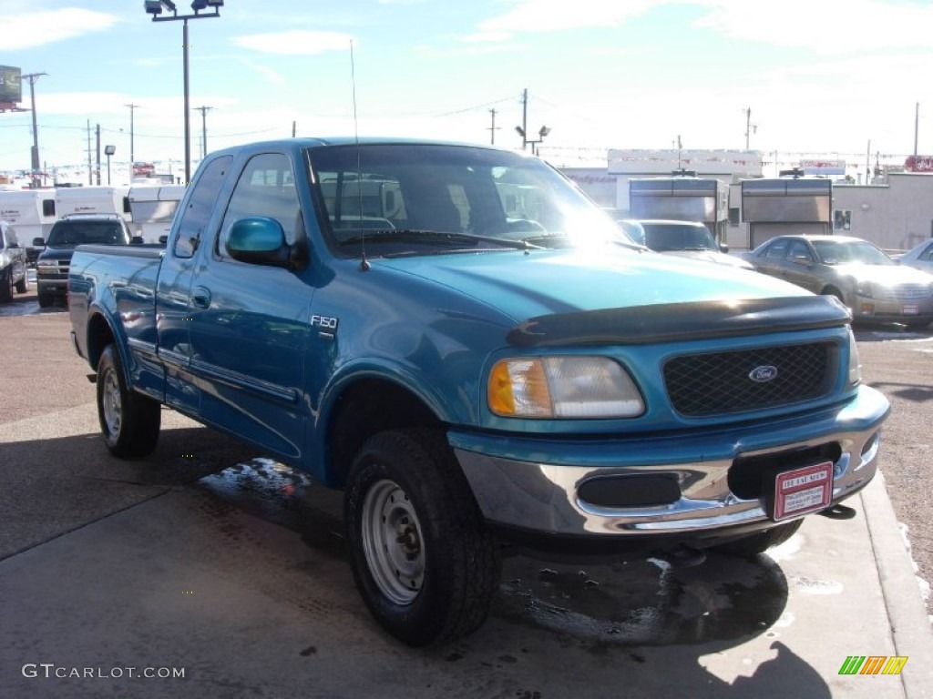 1998 F150 XLT SuperCab 4x4 - Teal Metallic / Medium Graphite photo #6