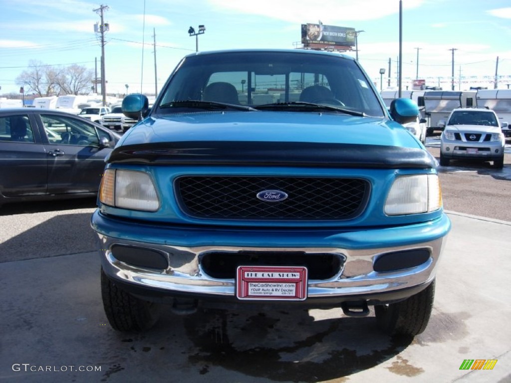 1998 F150 XLT SuperCab 4x4 - Teal Metallic / Medium Graphite photo #7