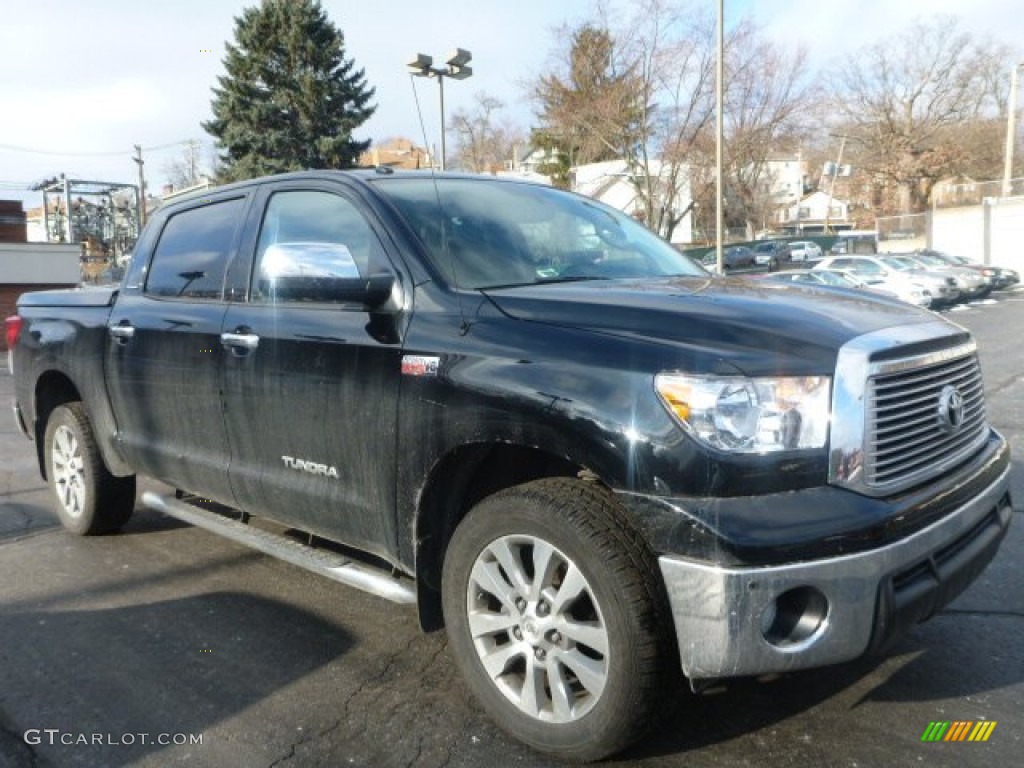 2011 Tundra Limited CrewMax 4x4 - Black / Redrock/Black photo #1